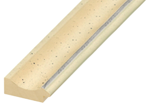 Liner ayous 35mm - convex shape, cream coloured, silver edge