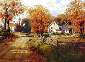 Dipinto: cm 60x90 - Strada di campagna