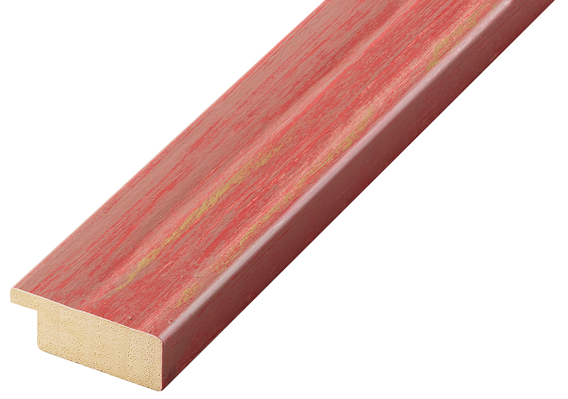 Asta ayous piatta mm 39 - finitura screziata colore rosso  - 39RUBINO