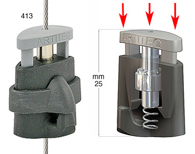 Ganci Micro Grip per filo perlon 2mm - max 15 Kg - 10pz - chius.sicura