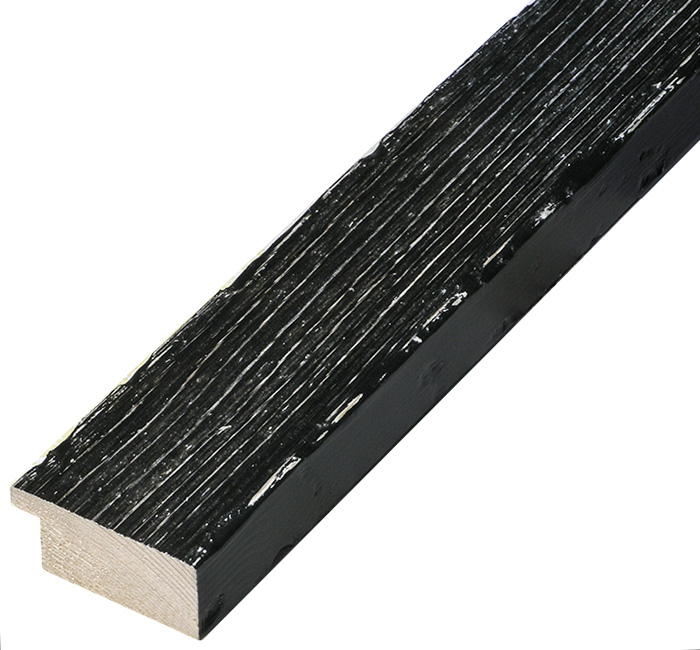 Moulding pine Width 42mm Height 19 - rustic finish, ebony