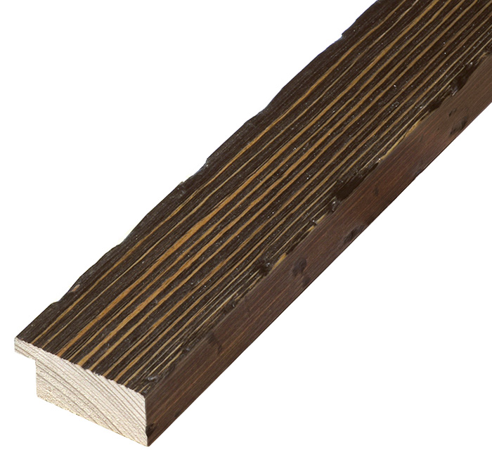 Moulding pine Width 42mm Height 19 - rustic finish, wenge
