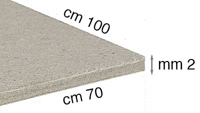 Cartone grigio - spessore mm 2 - cm 70x100