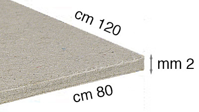 Cartone grigio - spessore mm 2 - cm 80x120