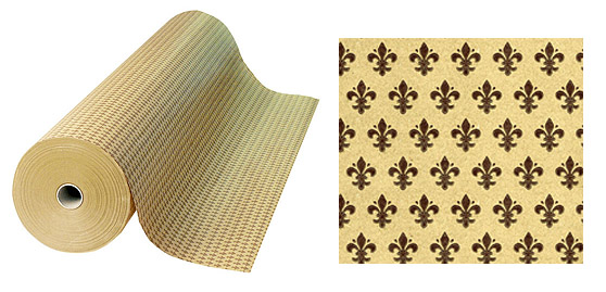 Rotolo carta Varese - Sabbia gigli marron - cm 100 - Kg 20
