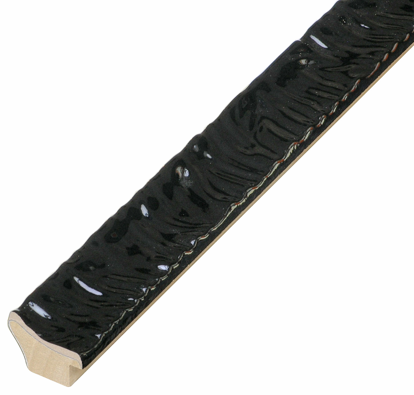 Asta in pino - Larghezza 30mm Altezza 23 - Laccato nero - 433NERO