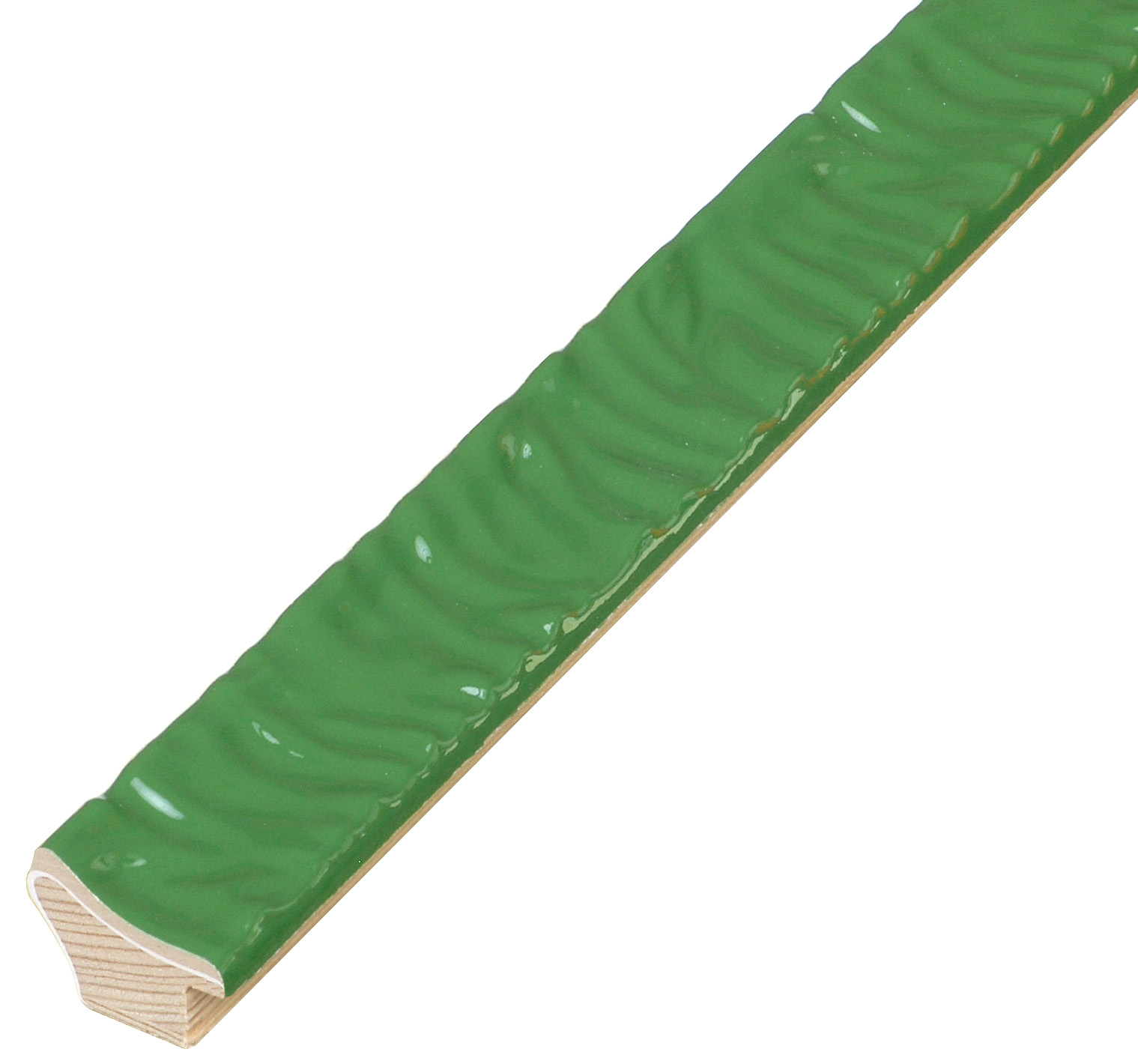 Asta in pino - Larghezza 30mm Altezza 23 - Laccato verde - 433VERDE