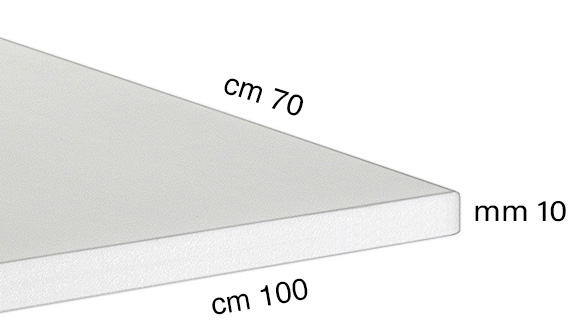 Pannelli di polistirolo espanso spessore 10 mm - cm 70x100