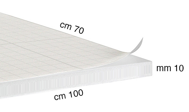 Pannelli adesivi polistirolo espanso spess.10 mm 70x100