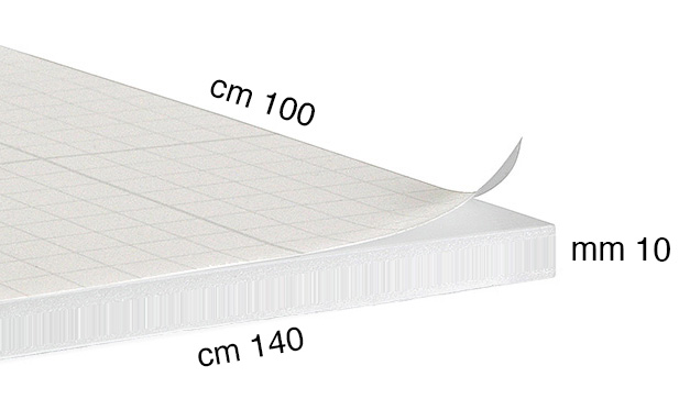 Pannelli adesivi polistirolo espanso spess.10 mm 100x140