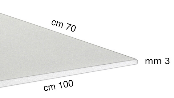 Pannelli di polistirolo espanso spessore 3 mm - cm 70x100