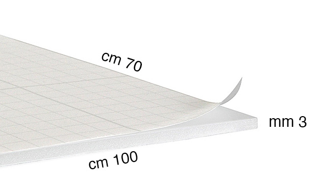 Pannelli adesivi polistirolo espanso spess.3 mm 70x100