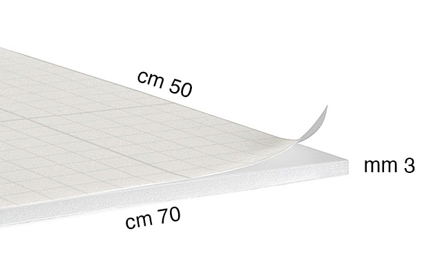 Pannelli adesivi polistirolo espanso spess.3 mm 50x70