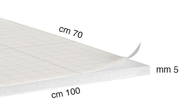 Pannelli adesivi polistirolo espanso spess.5 mm 100x140