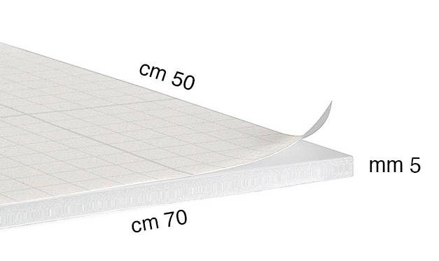 Pannelli adesivi polistirolo espanso spess.5 mm 50x70
