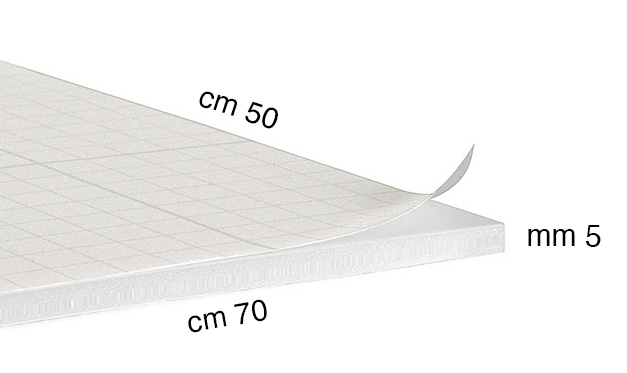 Pannelli adesivi polistirolo espanso spessore 5 mm - cm 50x70