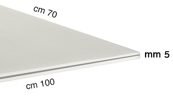 Pannelli polistirolo espanso con alluminio spess.5mm 100x140cm
