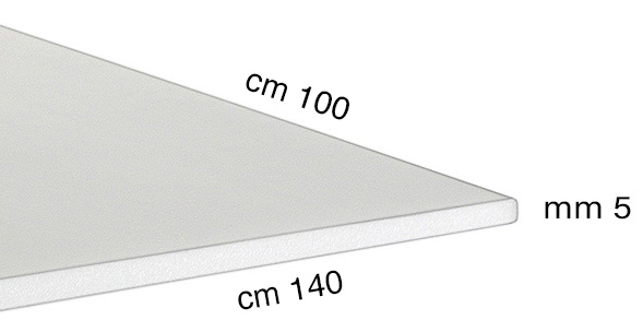 Pannelli di polistirolo espanso spessore 5 mm - cm 100x140