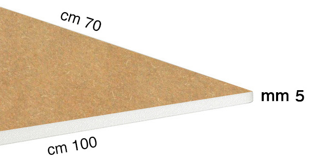 Pannelli polistirolo espanso carta avana spess.5mm 70x100cm