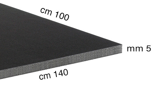 Pannelli di polistirolo espanso spessore 5 mm 100x140 Nero