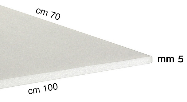 Pannelli polistirolo espanso extra-rigido spess.5mm 100x140cm