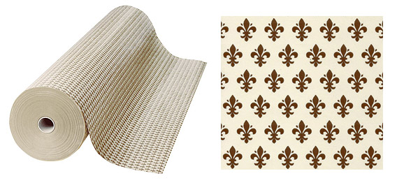 Rotolo carta Varese - Avorio gigli marron - cm 100 - Kg 25