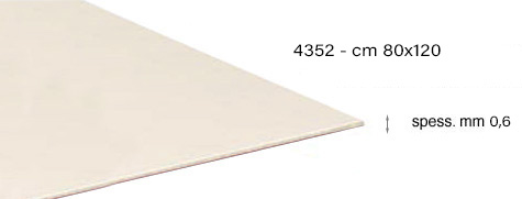 Cartoncino bianco/avana cm 80x120 - gr.500/mq Spess.0,6mm