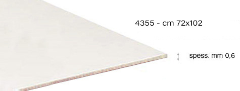 Cartoncino patinato bianco cm 72x102 gr.400/mq Spess.0,6mm