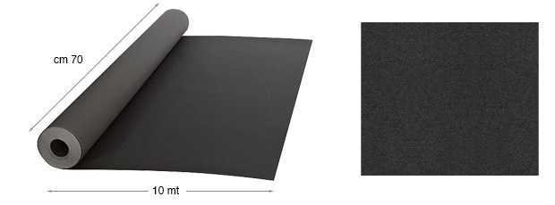 Carta vellutata - rotoli metri 10 x cm 70 - Nero