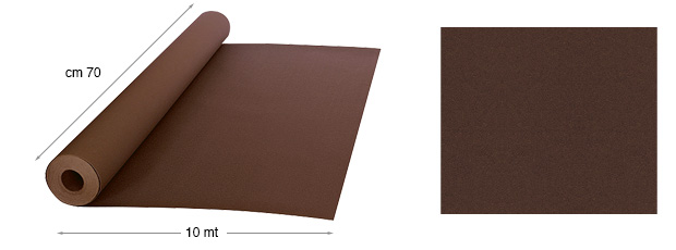 Carta vellutata - rotoli metri 10 x cm 70 - Marron