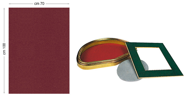 Cartoncino vellutato - fogli cm 70x100 - Bordeaux