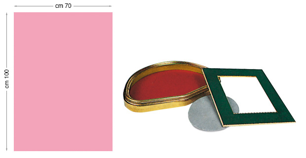 Cartoncino vellutato - fogli cm 70x100 - Rosa