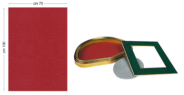Cartoncino vellutato - fogli cm 70x100 - Rosso
