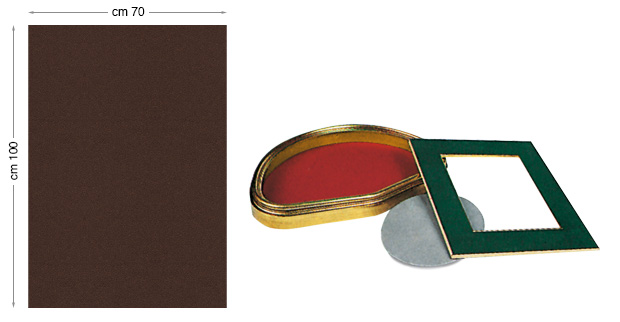 Cartoncino vellutato - fogli cm 70x100 - Marron