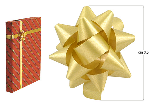 Fiocco dorato per confezioni regalo - confez.100