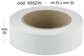 Nastro autoadesivo di carta acid-free mm 32x25 mt bianco