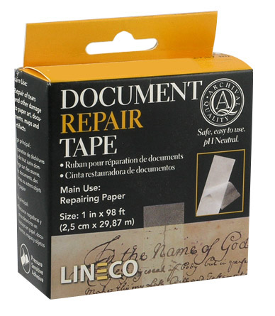 Nastro riparazione documenti acid-free - mm 25x30 metri