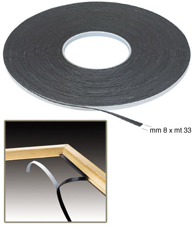 Nastro autoadesivo spugnoso nero - mm 8x33 metri