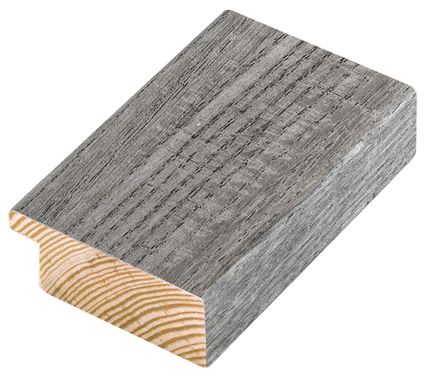 Moulding pine 45mm - veneered, colour ash (mt 22)