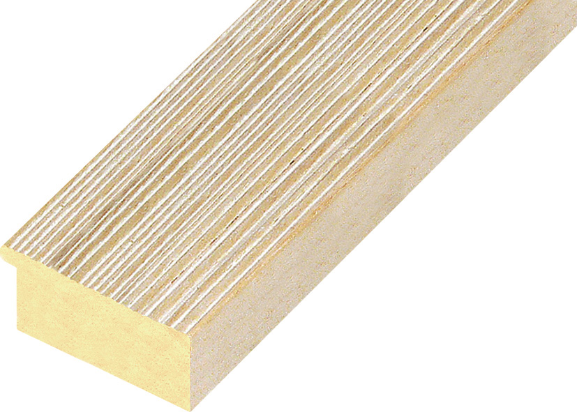 Moulding ayous, width 48mm height 20 - streaked cream finish