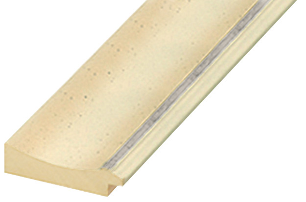 Liner ayous 50mm - convex shape, cream coloured, silver edge