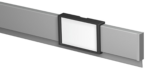 Binario Info Rail per esporre fogli, alluminio con 8 targhette - 2mt
