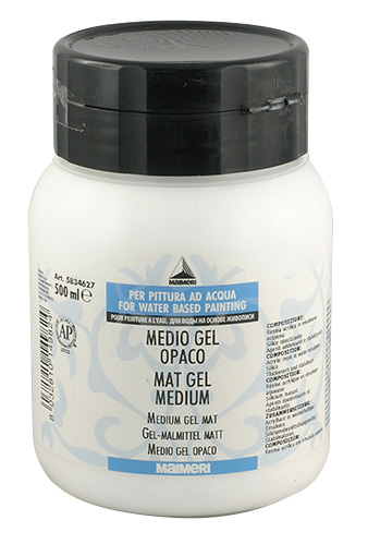Medium gel opaco per colori acrilici - flacone da ml 500