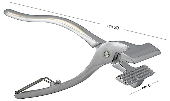 Pinza tenditela cromata con ganasce da 6 cm