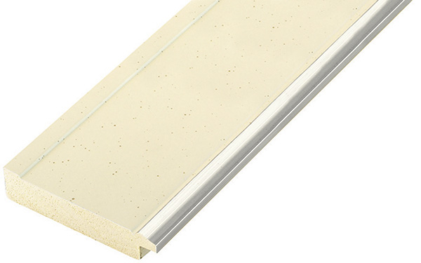 Asta ayous per pass - larg. mm 55 - Beige filo argento - 55BEIGEARG