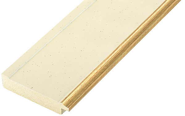 Asta in pino giuntato per pass - larg. mm 55 - Beige filo oro - 55BEIGEORO