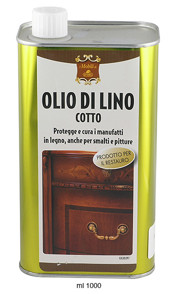 Olio di lino cotto per restauro del legno ml 1000