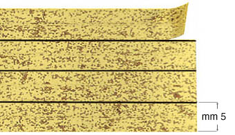 Nastri decorativi - Oro anticato - mt 12 - 4 strisce da 5 mm