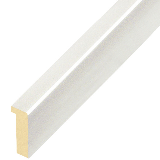 Moulding ayous, width 10mm, height 25mm - bright white