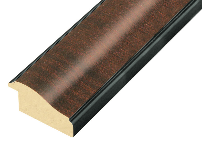 Asta in radica larg. mm 55 - finitura opaca colore noce - 623RAD